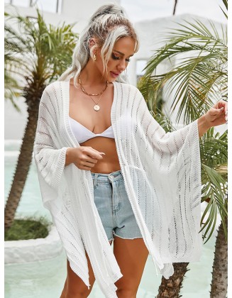 Shawl Long Sleeves Cover-Ups Swimsuit