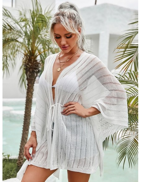 Shawl Long Sleeves Cover-Ups Swimsuit