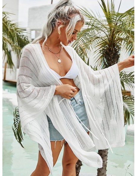 Shawl Long Sleeves Cover-Ups Swimsuit