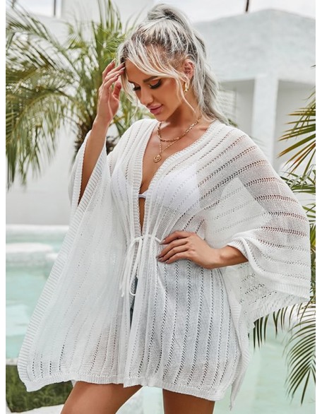 Shawl Long Sleeves Cover-Ups Swimsuit