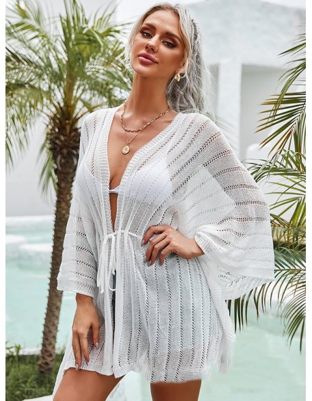 Shawl Long Sleeves Cover-Ups Swimsuit