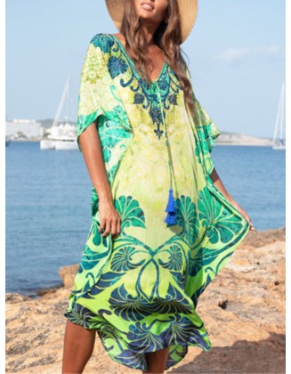 Printed Beach Vacation Cover-up