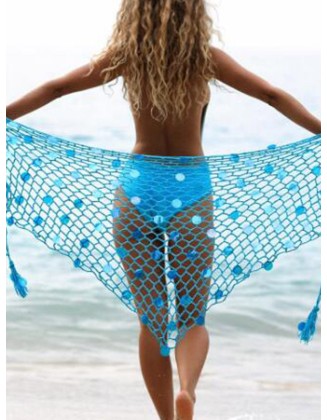 Triangle Scarf Shawl Knitted Hollow Sexy Cover-Up Swimwear