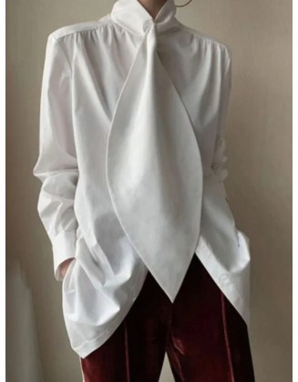 White Inspired Designer Oversize Tops Shirt Blouse