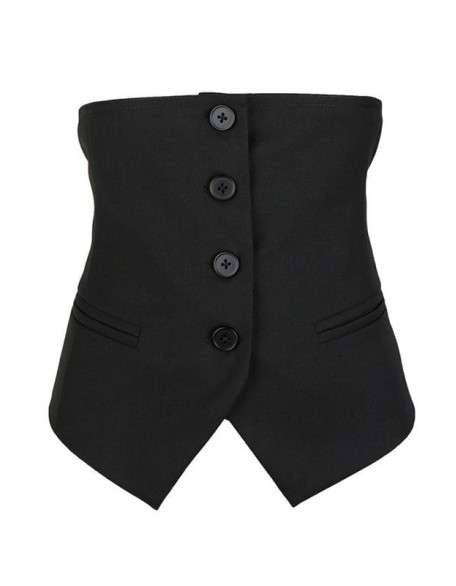 Adjustable Waist Half Suit Vest